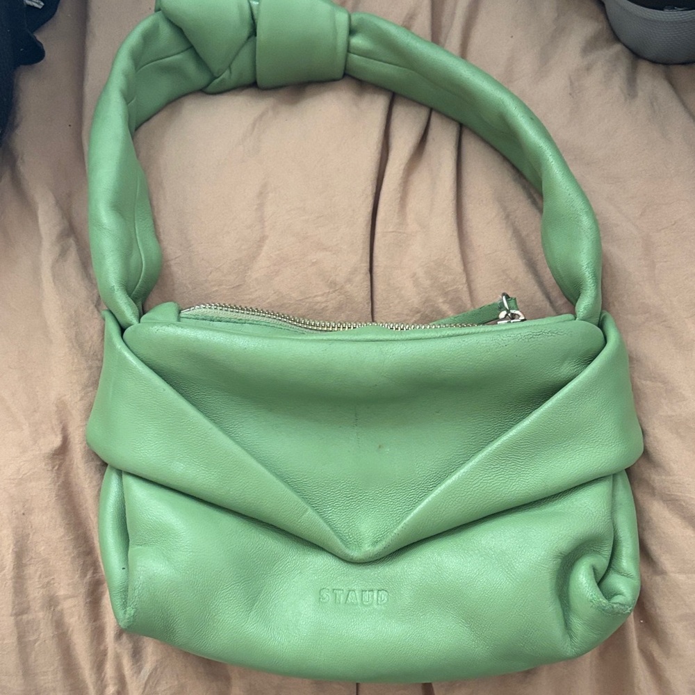 STAUD Mint Green Shoulder Bag